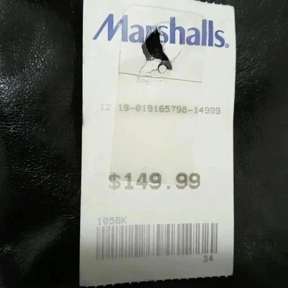 Badgley Mischka hobo shoulder bag black leather with brass hardware - Picture 12 of 12